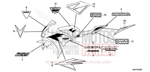 MARCA/STRISCIA (CBR1000RRC/RAC) CBR1000RRC di 2012